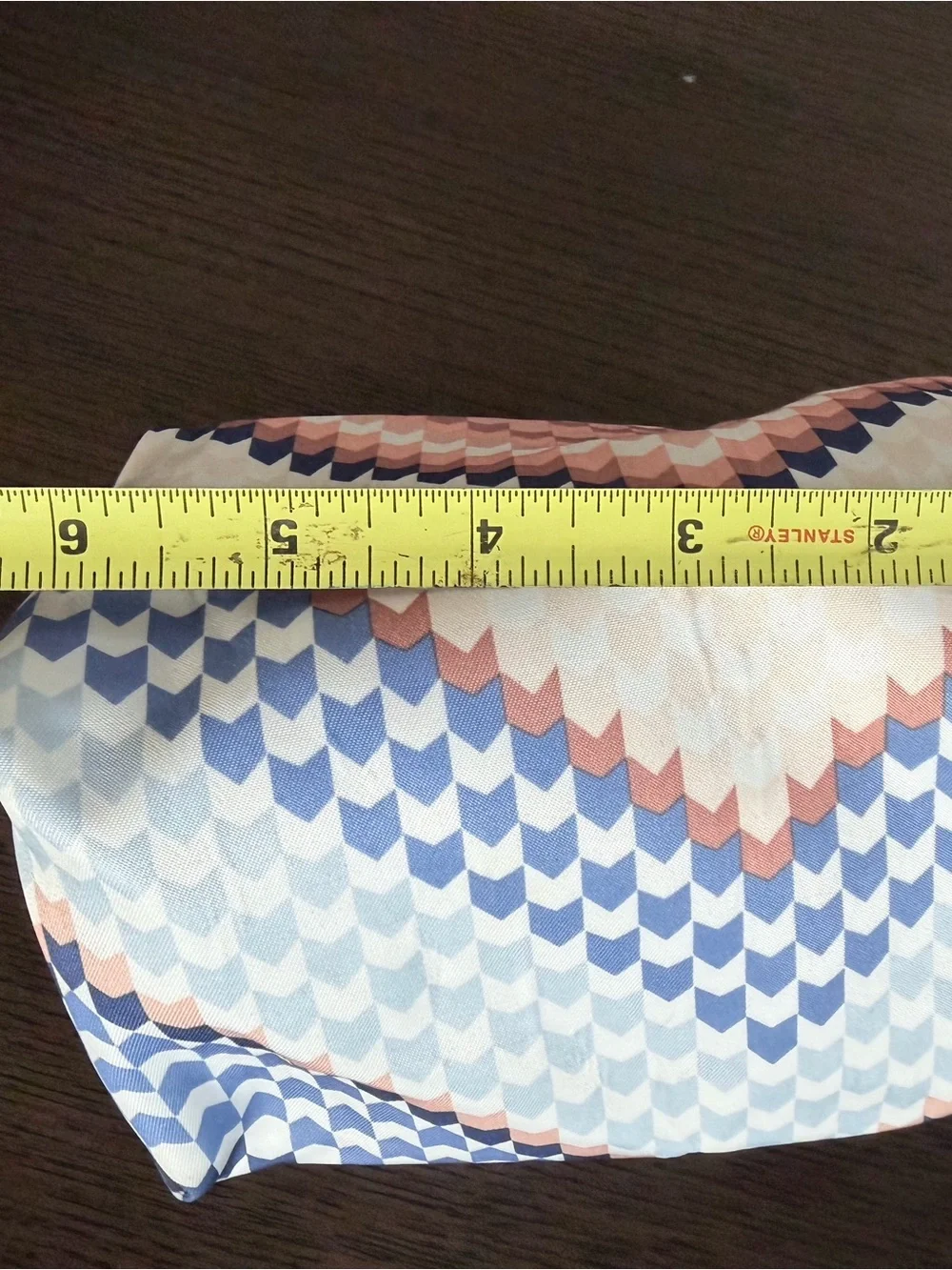 Stella and Dot Peach Navy Chevron Cosmetic Pouch